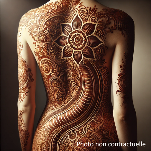 Séance de tatouage au henné XXL