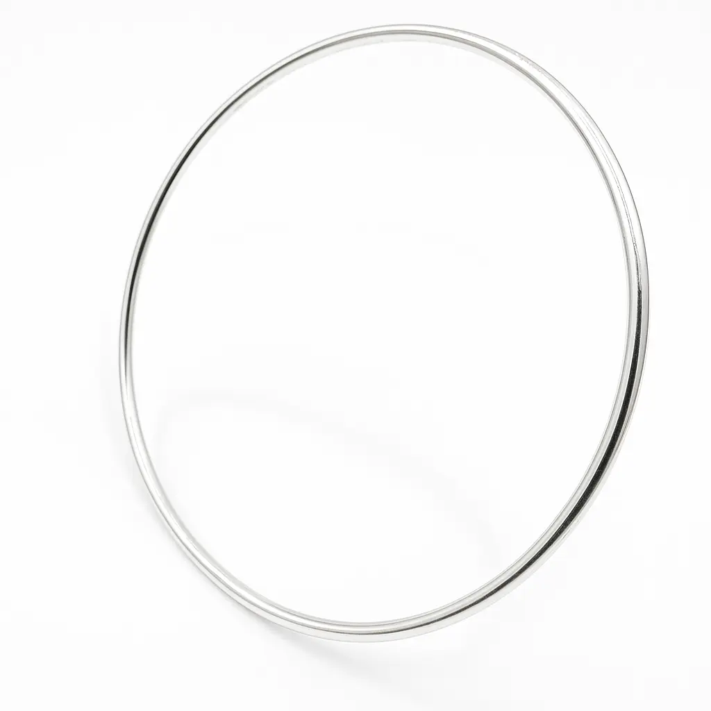 Jonc Fin Lisse Plaqué Argent